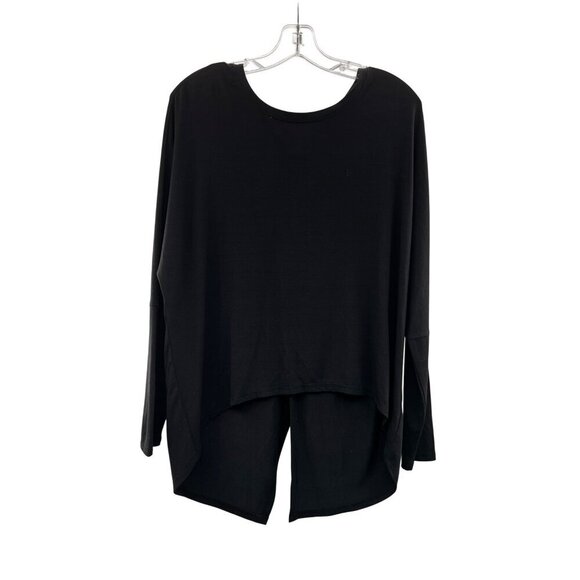 Matilda Jane Hi Low Top Split Back Long Sleeve Black Size Medium - Picture 1 of 9